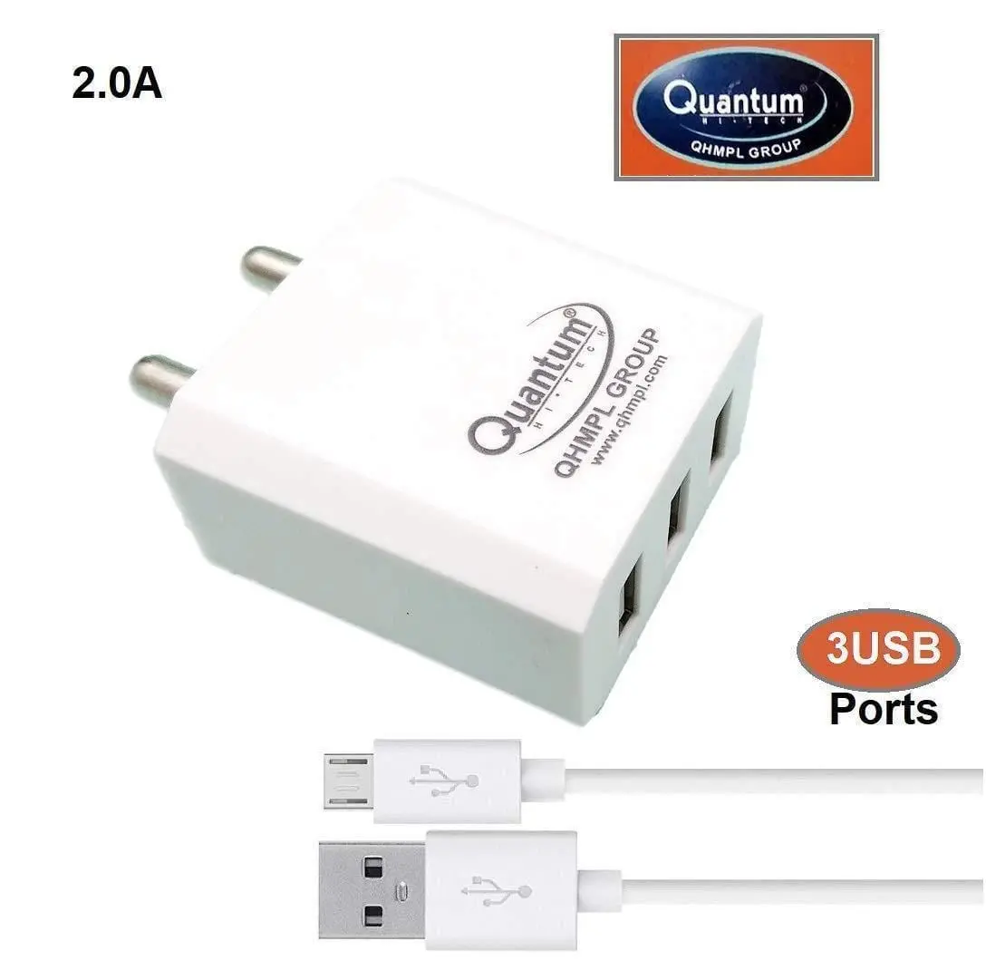 Quantum 3 Ports 2.4Amp Qhmpl Mobile Usb Charger (Qhm2400-3U) 1