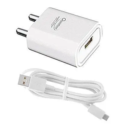 Quantum Qhmpl Qhm2000 Mobile Charger With 1Mtr Cable 2000 Usb Charger (White) 1