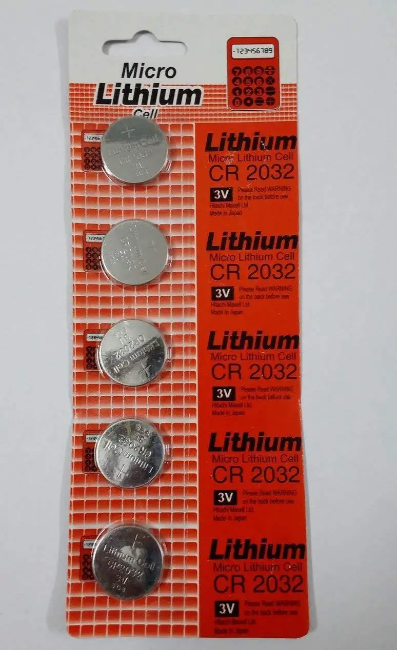 Micro Lithium Cell Cr2032 3V Coin Battery Button Cell Pack Of 5 1