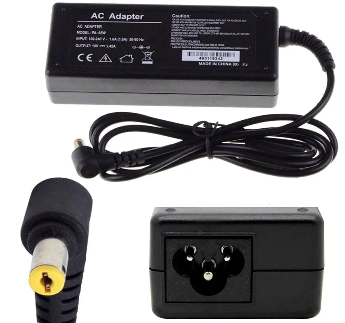 Dealsplant 65W 19V/3.42A Laptop Ac Adapter For Acer Aspire Travelmate 4736 5738 5742 E1-53,1571 Series 1
