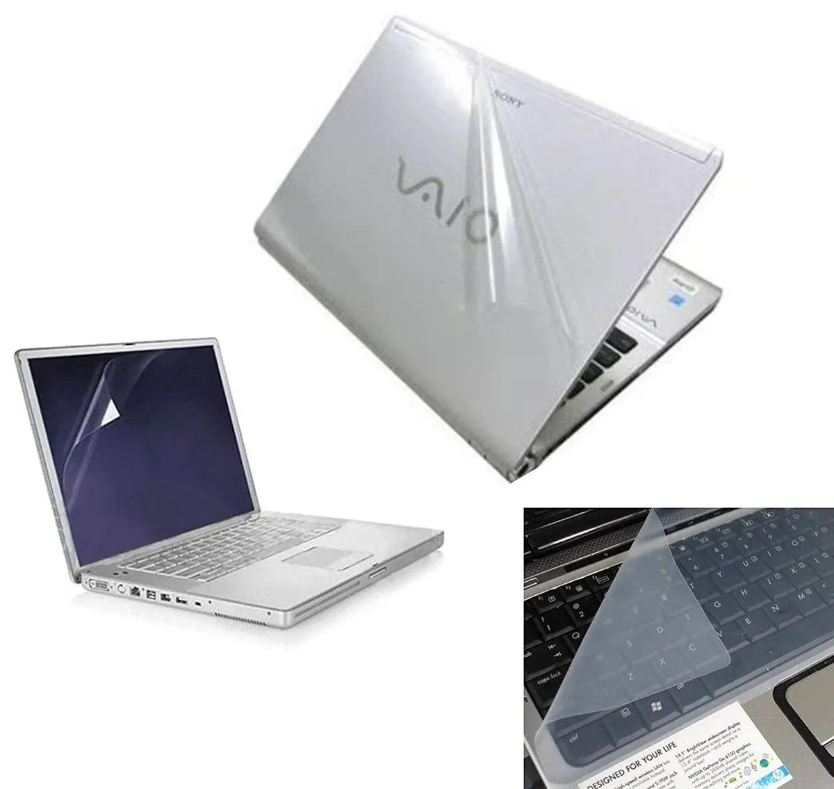 Yashi 15.6" Laptop Skin Combo 3 In 1 For Keyboard, Display And Laptop Lid 1