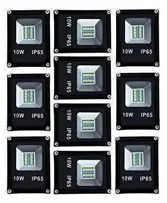 10 Watt Ultra Thin Slim Ip66 Led Flood Outdoor Light Cool White Waterproof-10W (Pack Of 10) 1