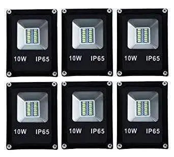 10W Waterproof Ip66 Led Flood Outdoor Light White -10 Watt (Pack Of 6) 1