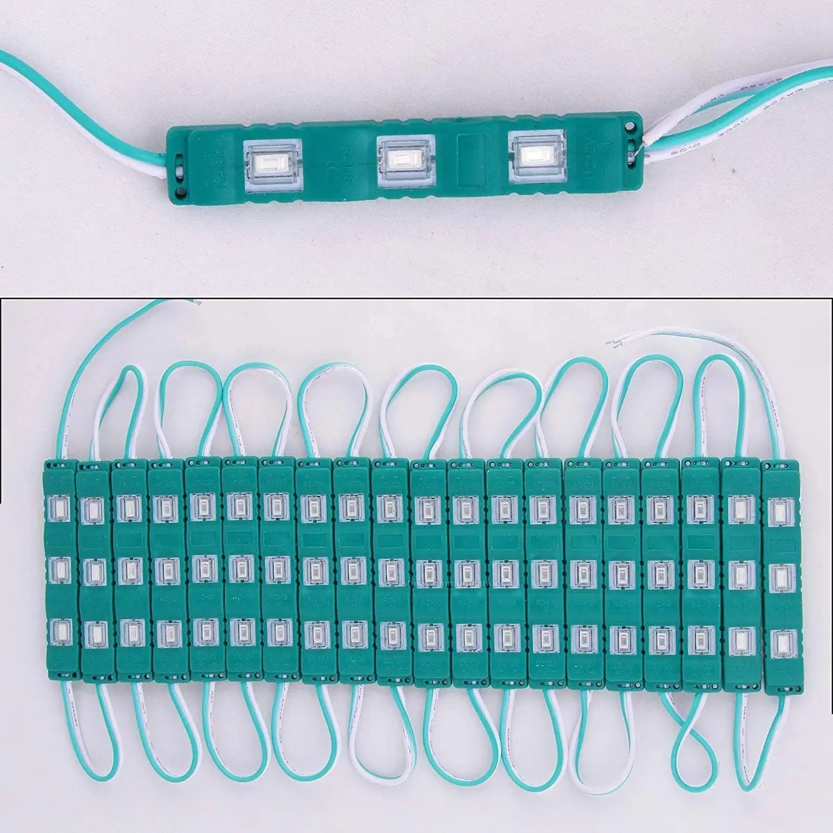 3 Led Strips 12V Waterproof 5630/5730 Led Smd Injection Module Green - 20 Module 1