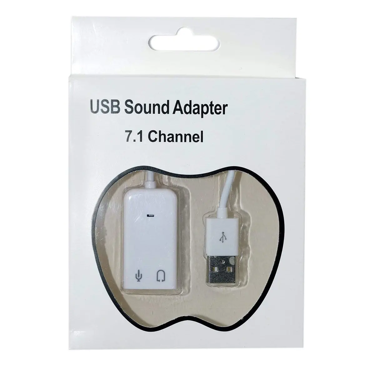 Usb To Audio & Mic Cable - 7.1 Channel Apple Sound Card Audio Adapter With Mic - White 1