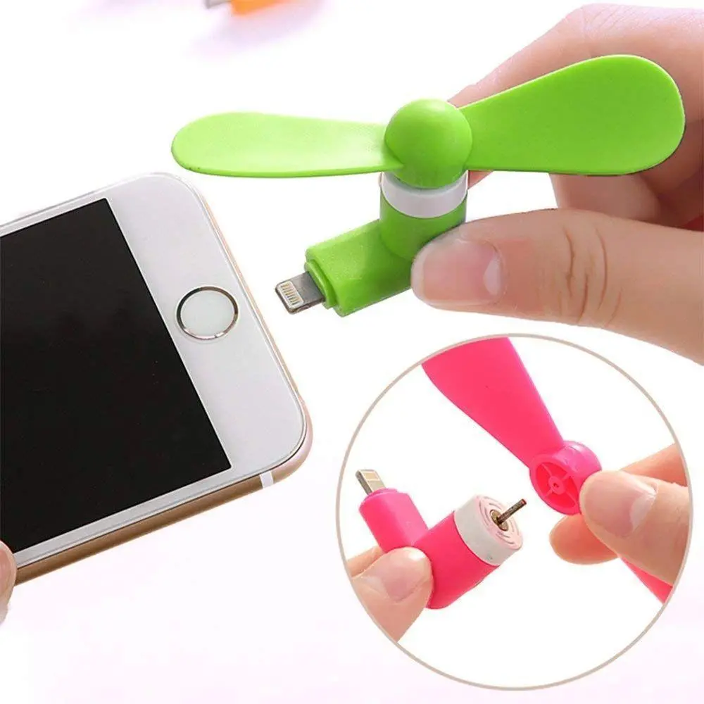 Dealsplant 3 In 1 Portable Flexible Mini Usb Fan Bendable Removable Usb Gadgets Low Power For Powerbank / Pc / Laptop / Otg / Iphone / Android Phones 1