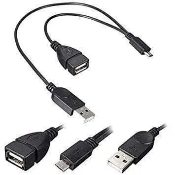 Dealsplant Micro Usb Host Otg Cable With External Usb Power Male Female For Mobile Phones And Tablets 1
