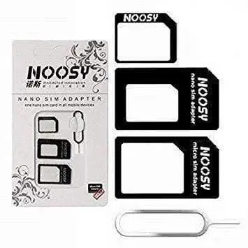 Noosy 4 In 1 Sim Card Adapter Kit Nano, Micro,Needle For Iphone, Moto E, Nokia (3 Pcs) 1