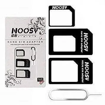 Noosy 4 In 1 Sim Card Adapter Kit Nano, Micro, Needle For Iphone, Moto, Samsung, Nokia 1