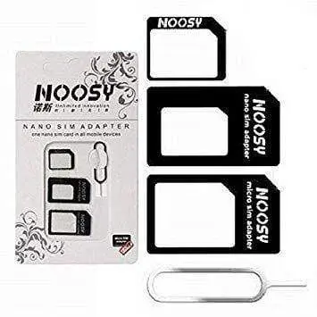 [Unbelievable Deal] Noosy 4 In 1 Sim Card Adapter Kit Nano, Micro, Needle For Iphone, Moto, Samsung, Nokia 1