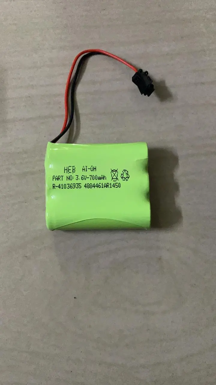 High Quality Rechargeable 3.6V 700Mah Ni-Mh Aa Battery Pack With Sm 2P Plug For Toys / Cordless Phones 1