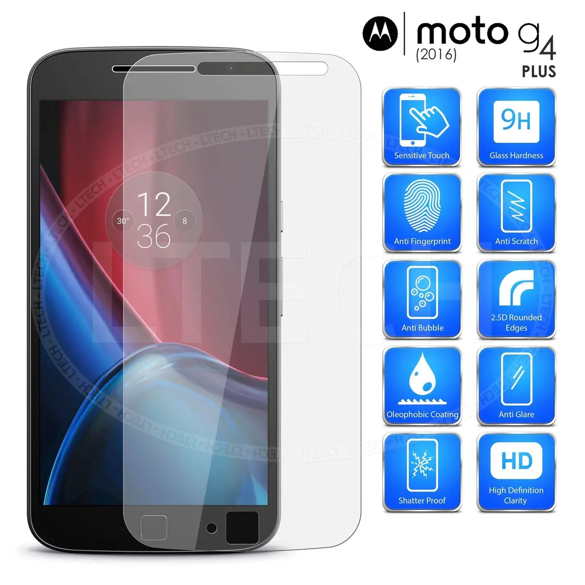 2.5D Tempered Glass Screen Protector For Moto G4+ 1
