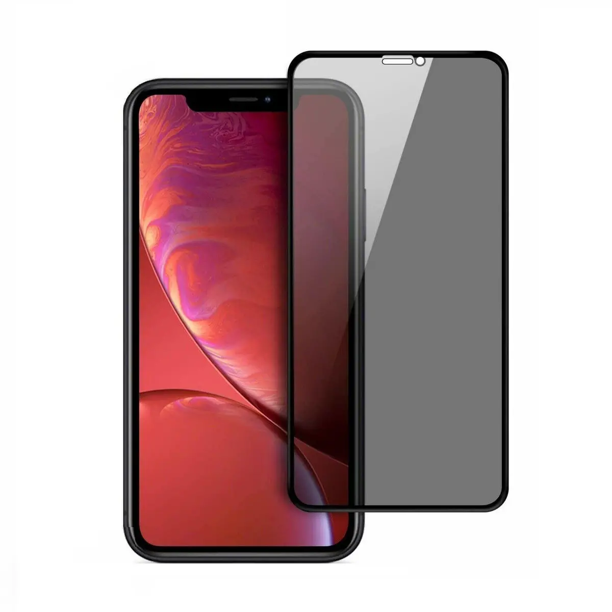 Dealsplant Anti-Spy Privacy Tempered Glass Screen Protector For Apple Iphone X / Xs / 11 Pro Edge To Edge Curved 9H 1