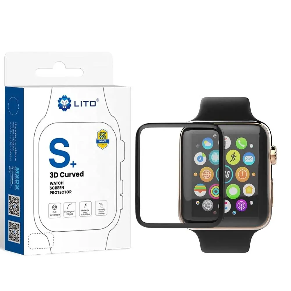 Lito S+ Full Covered Iwatch Screen Protector For Apple Iwatch 7 Series 1