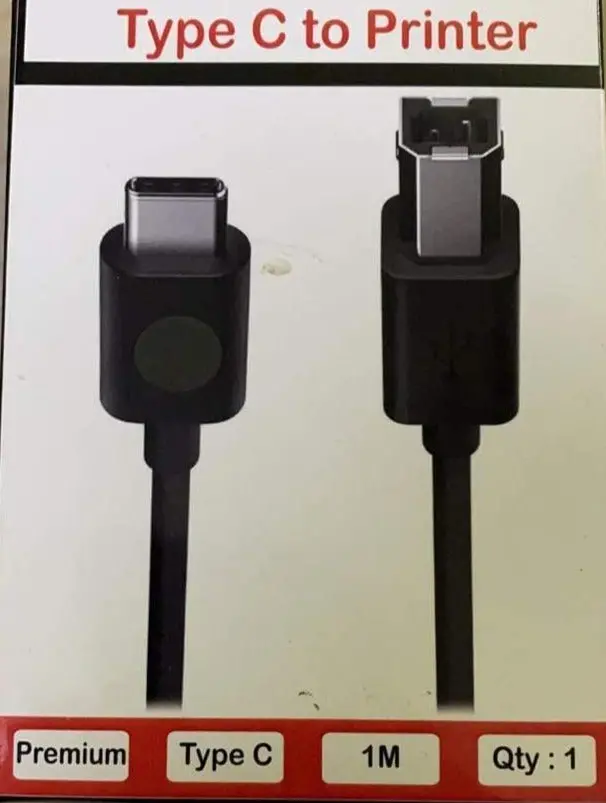 Dealsplant Type-C To Printer Cable For Scaner And Hardisk 1M 1