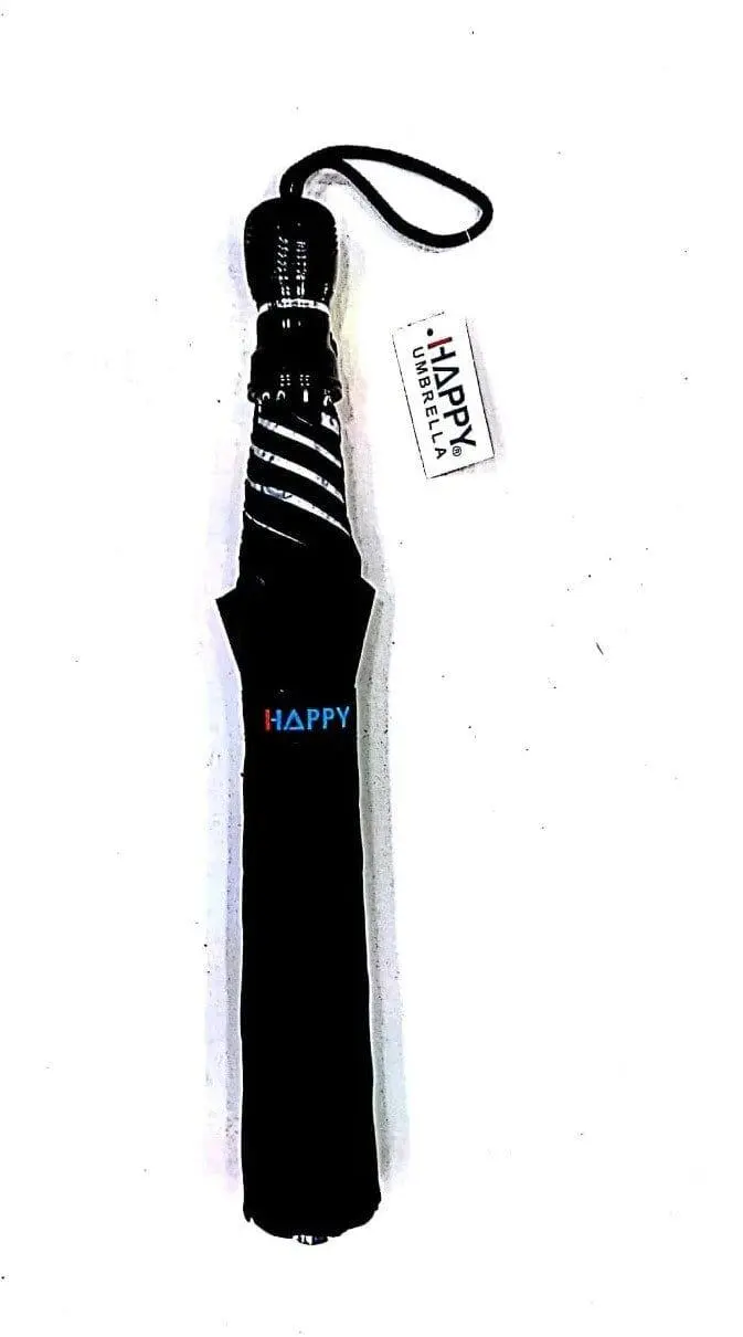 Happy Premium Quality 2 Fold Nylon Umbrella Black 1
