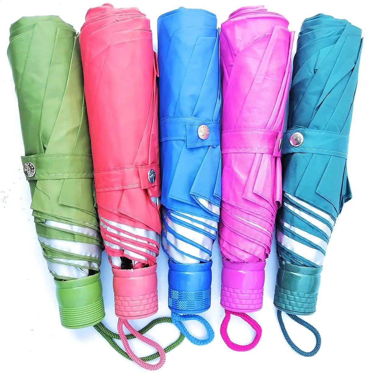 Happy Premium Quality 2 Fold Nylon Umbrella - Plain Color 1