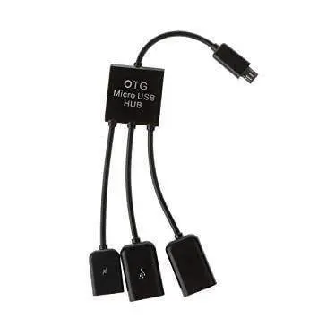 3 In 1 Dual Micro Usb 2.0 Host Otg Hub Adapter Cable For Android Samsung Huawei Phone 1