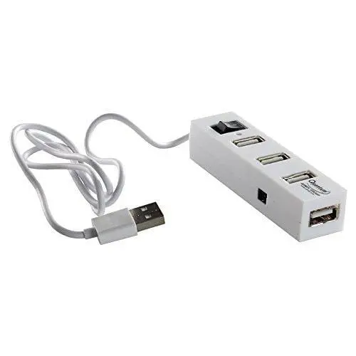 Quantum Qhm6660 Usb 4 Port Hub - Small Design With Integrated Usb Cable 1