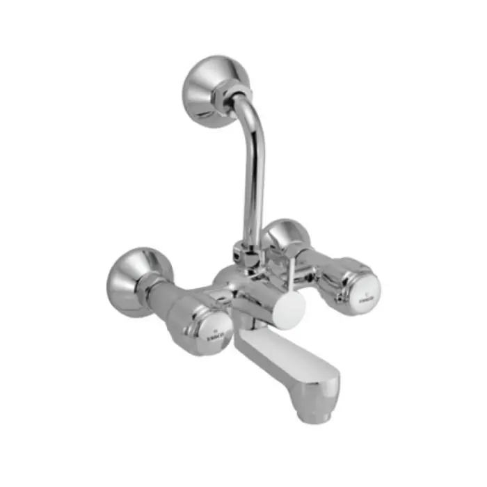 Essco 2 Way Wall Mixer Delux Wall Mixer With 115 Mm Long Bend Pipe For Connection To Overhead Shower (With Bush & Piston Diverter Fitting) With Aerator Dlx-Chr-517Bkn 1