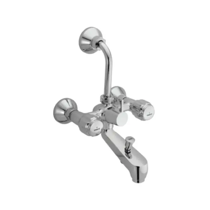 Essco 3 Way Wall Mixer Delux Chrome Finish Wall Mixer 3-In-1 System With 115 Mm Bend Pipe & Aerator  Dlx-Chr-519Kn - 1