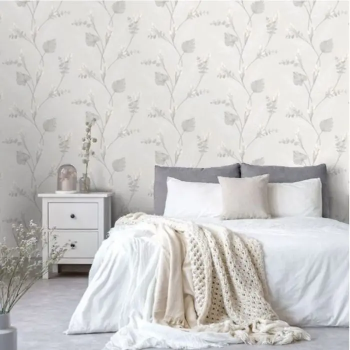 Amarante Bunny Tails And Pampas Heavy Weight Vinyl Wallpaper 2