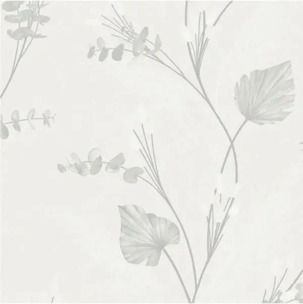 Amarante Bunny Tails And Pampas Heavy Weight Vinyl Wallpaper Dove Sample 1