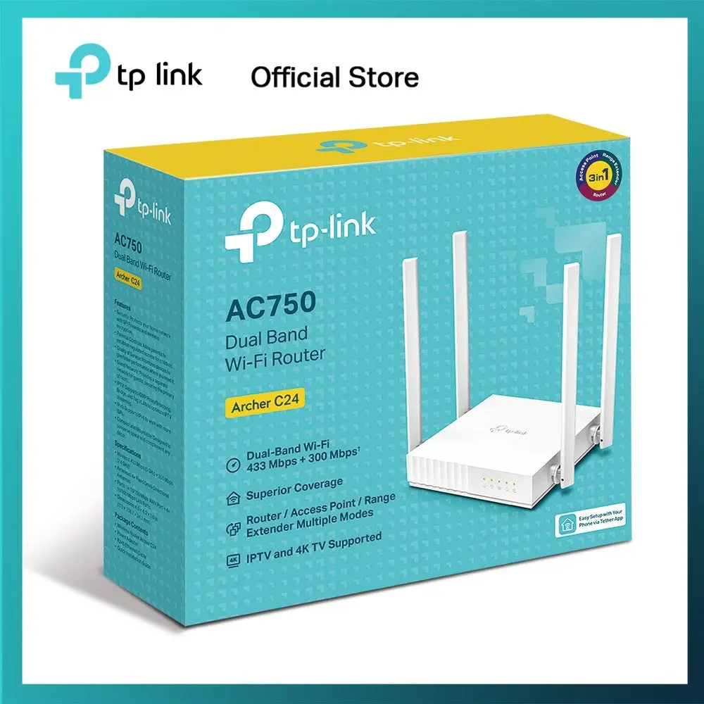 Tp-Link Archer C24 Ac750 Dual Band Wi-Fi Router 1