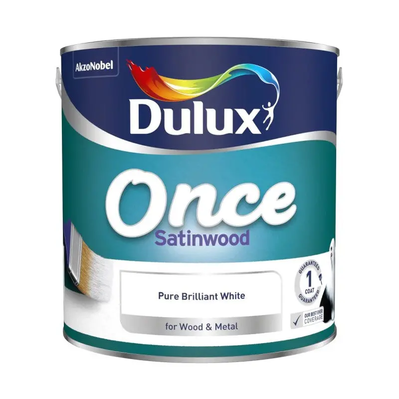 Dulux Once Satinwood - Pure Brilliant White 1