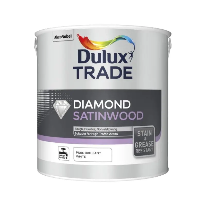 Dulux Trade Diamond Satinwood - Pure Brilliant White 1