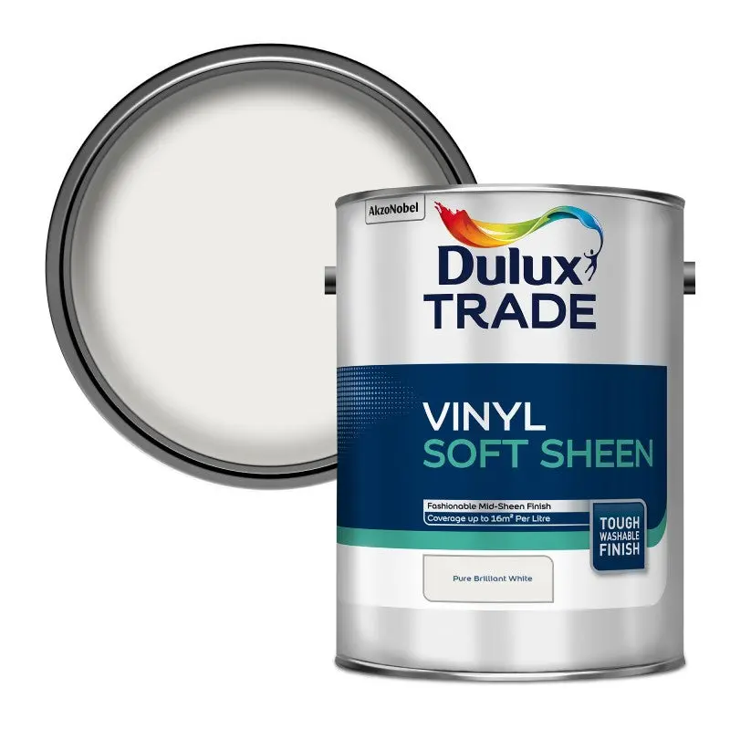 Dulux Trade Vinyl Soft Sheen - Pure Brilliant White 1