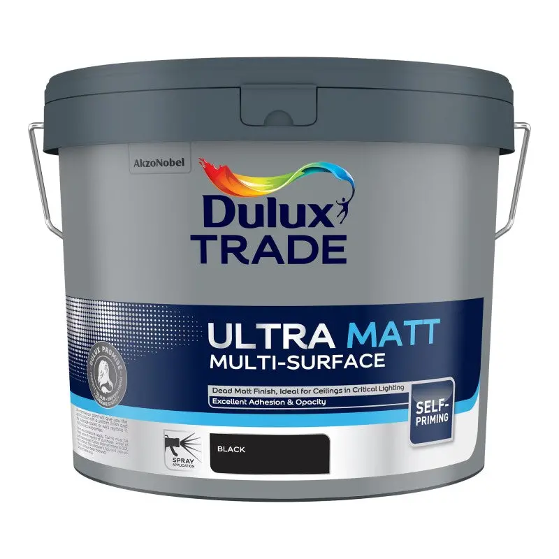 Dulux Trade Ultra Matt Multi-Surface Paint - Black 1