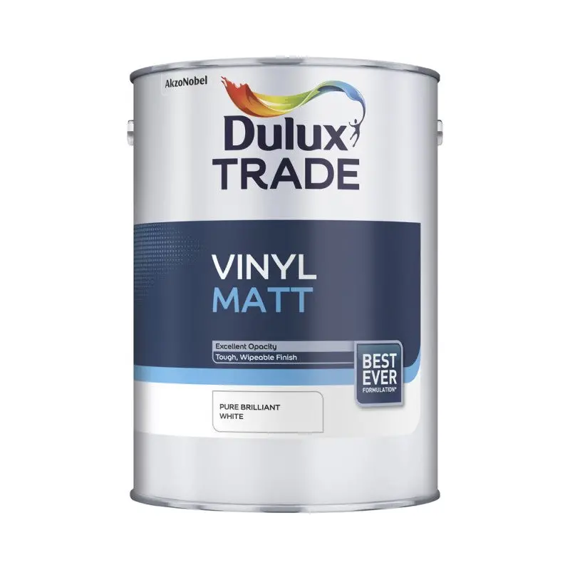 Dulux Trade Vinyl Matt Paint - Pure Brilliant White 1