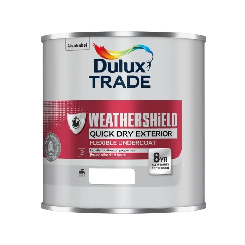 Dulux Trade Weathershield Quick Dry Exterior Flexible Undercoat - White 1