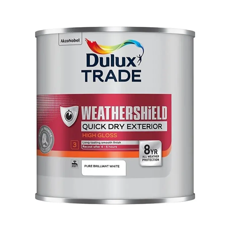 Dulux Trade Weathershield Quick Dry Exterior High Gloss - Pure Brilliant White 1