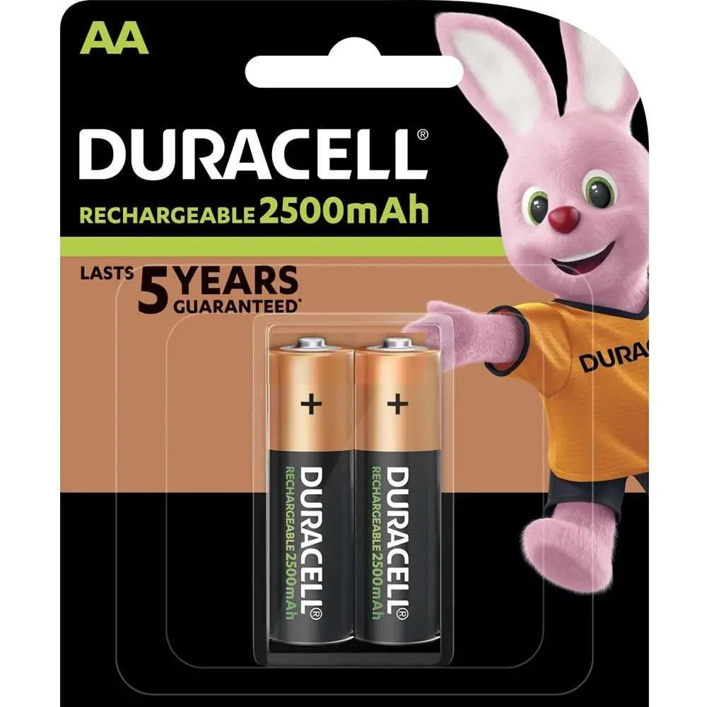 Duracell Rechargeable Aaa 900Mah Batteries, Pack Of 2 1