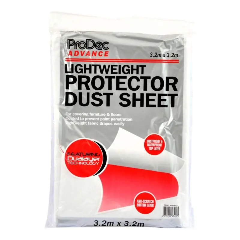 Prodec Lightweight Protector Dust Sheet - 3.2M X 3.2M 1