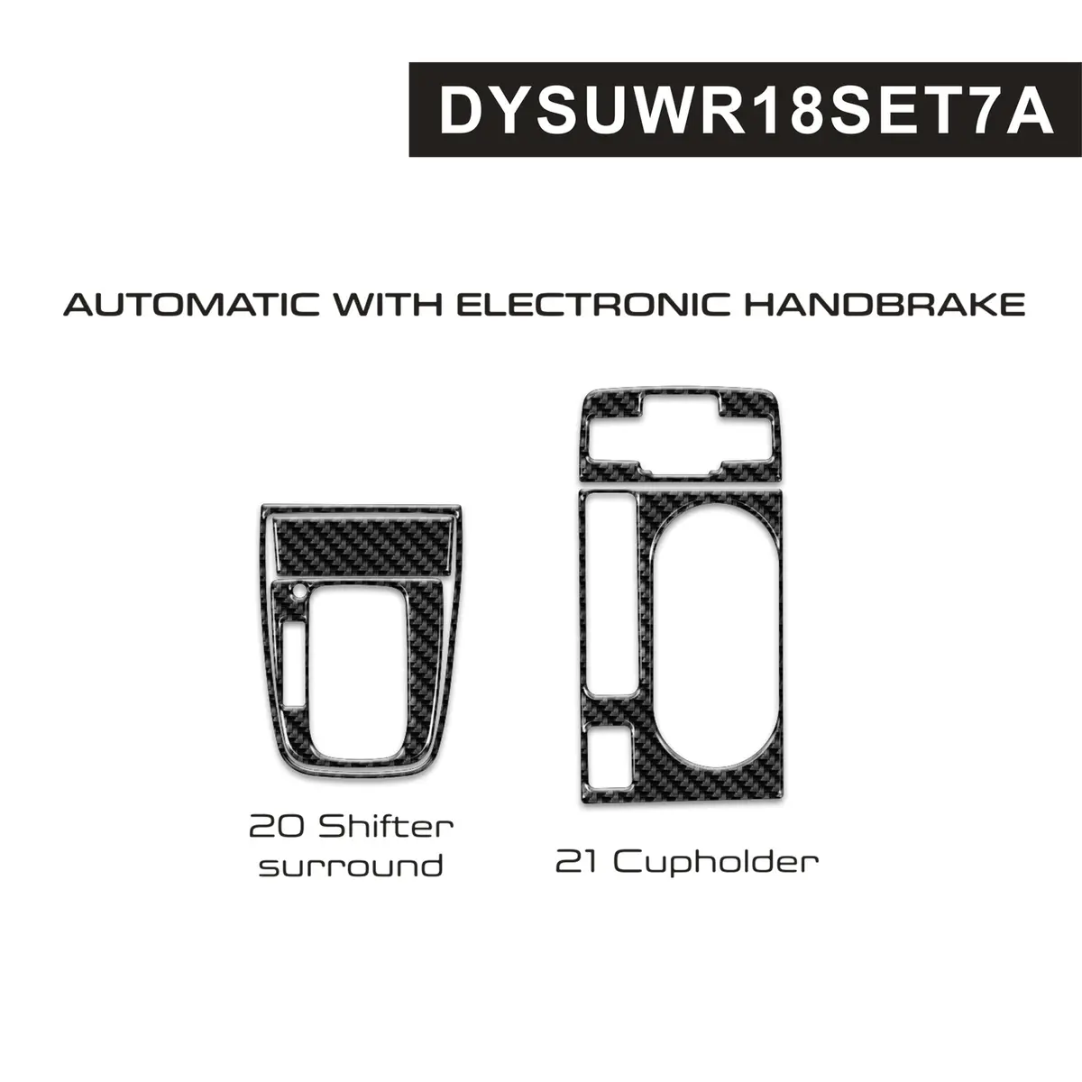 Dynacarbon™ Carbon Fiber Full Center Console Trim For Subaru Wrx 2018-2021 1