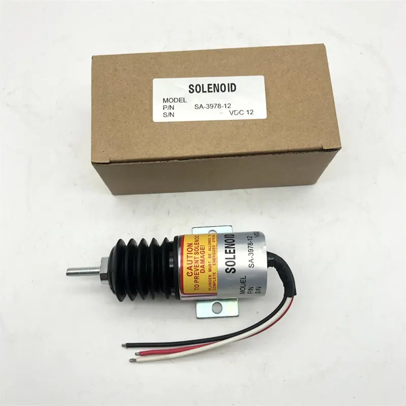 Diselmart 12V Sa-3978 1751Es-12E2uc3b2s5 Fuel Stop Solenoid Valve With 3 Wires Fits For Woodward 2