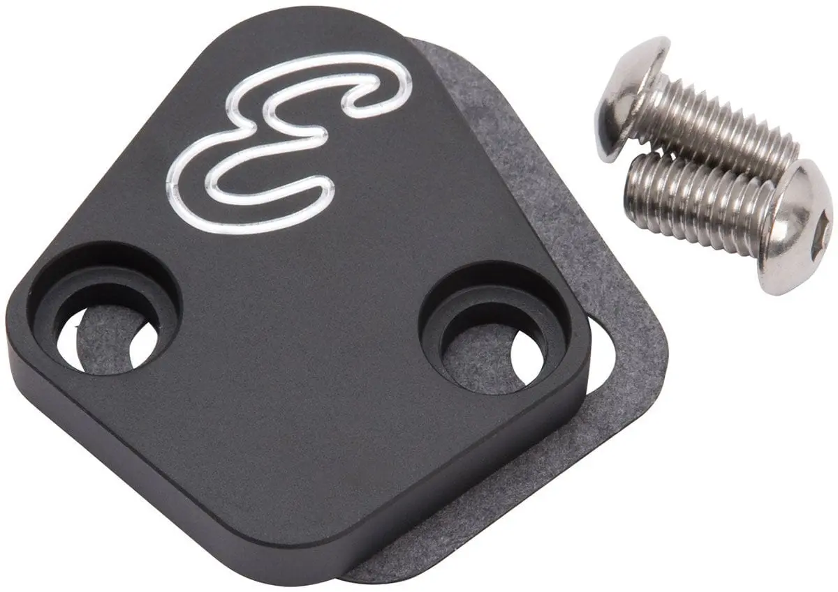 Black Fuel Pump Block-Off Plate For Custom Fuel System Installations 1