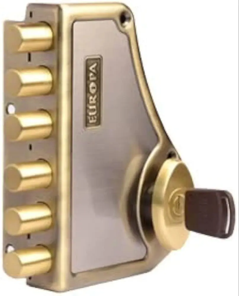 Europa High Security Main Door Lock. Hexabolt With 6 Dead Bolts 3 Tons Load. 2