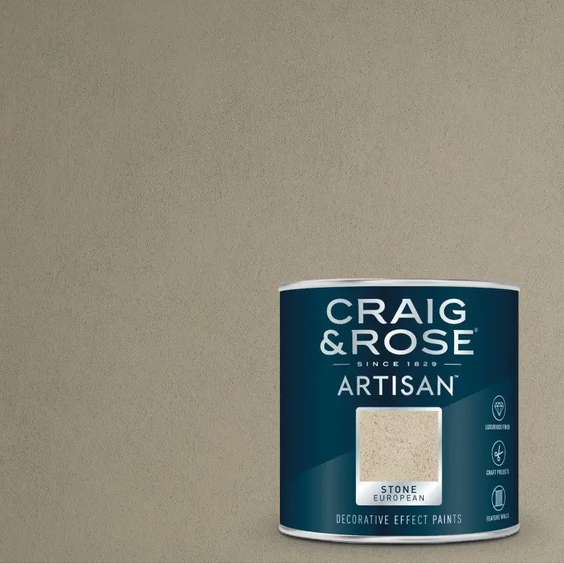 Craig & Rose Artisan Stone Effect Paint - European Stone 2.5L 1