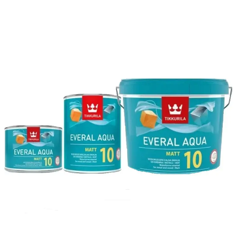 Tikkurila Everal Aqua 10 Tough Matt For Wood & Metal - Colour Match 1