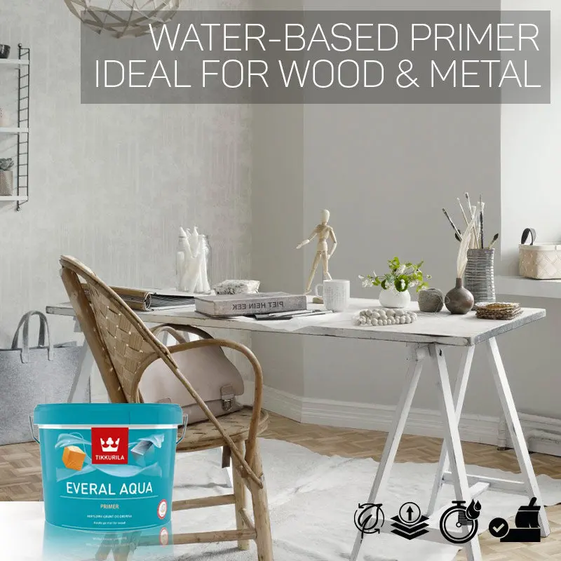 Tikkurila Everal Aqua Wood & Metal Primer - Colour Match 1