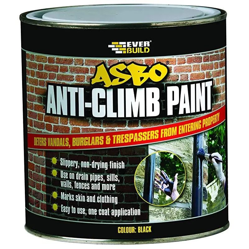 Everbuild Asbo Anti-Climb Paint - Black 1L 1
