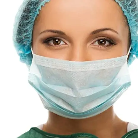 Dyna Polyester, Cotton Disposable Face Mask With Elastic Ear-Loop (Without Valve, Pack Of 50) For Unisex 1