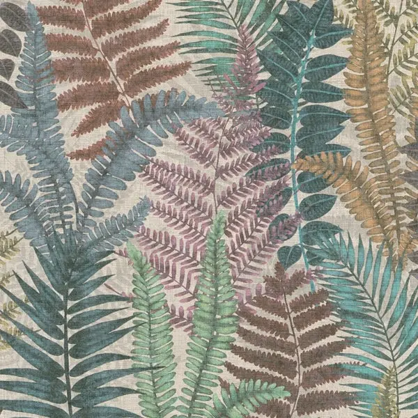 Botanical Garden Fern Leaf Wallpaper Multi Sample 1