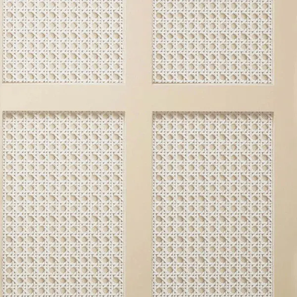 Cane Webbing Panel Wallpaper Natural Sample 1