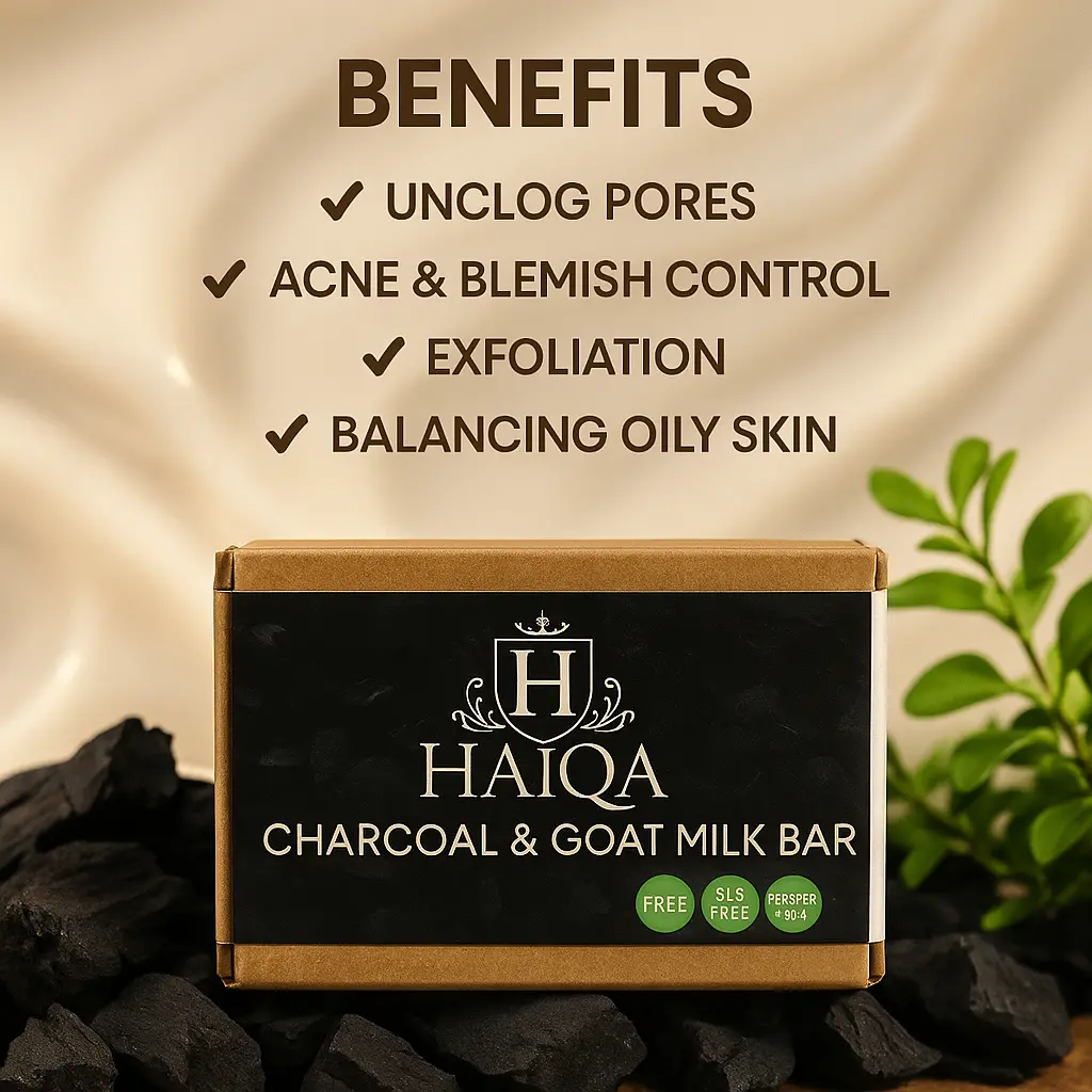 Haiqa Charcoal & Goatmilk Soap-100G 1