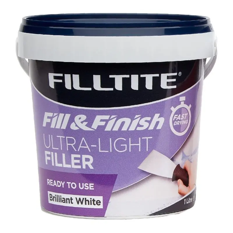 Filltite Ready To Use Ultra-Light Filler - Brilliant White 1L 1